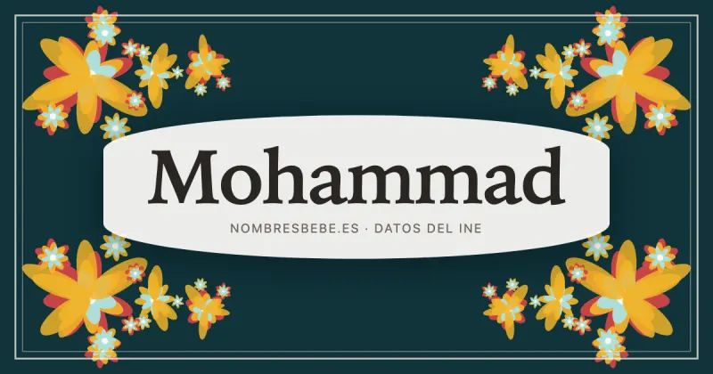 Mohammad, en una estampa ornamental de nombresbebe.es