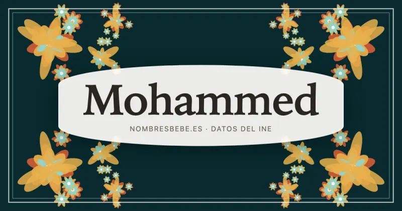 Mohammed, en una estampa ornamental de nombresbebe.es
