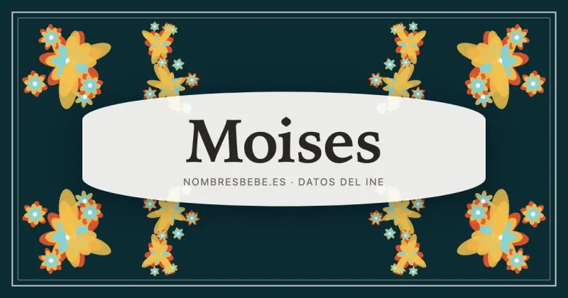 Moises, en una estampa ornamental de nombresbebe.es