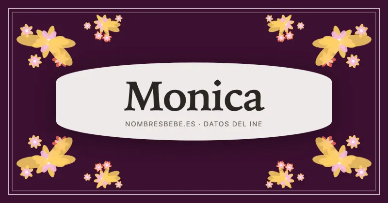 Monica, en una estampa ornamental de nombresbebe.es