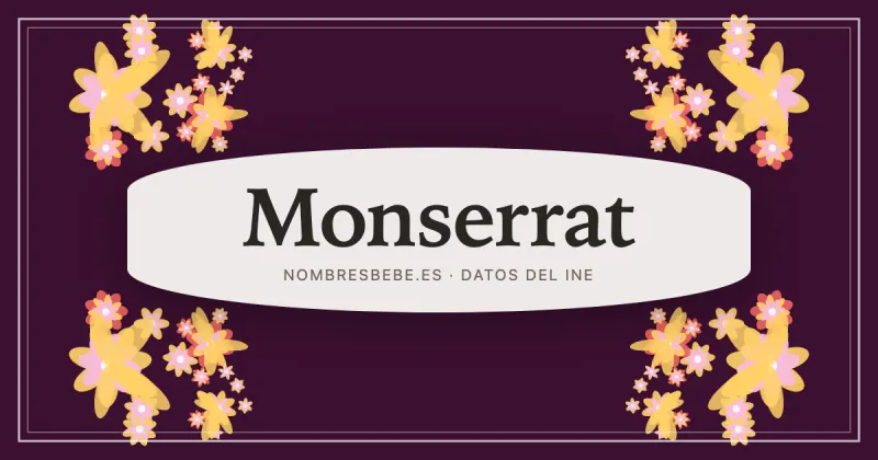 Monserrat, en una estampa ornamental de nombresbebe.es