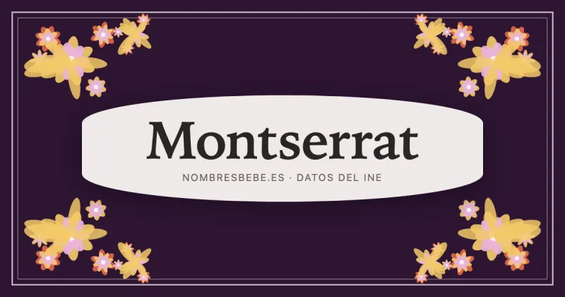 Montserrat, en una estampa ornamental de nombresbebe.es