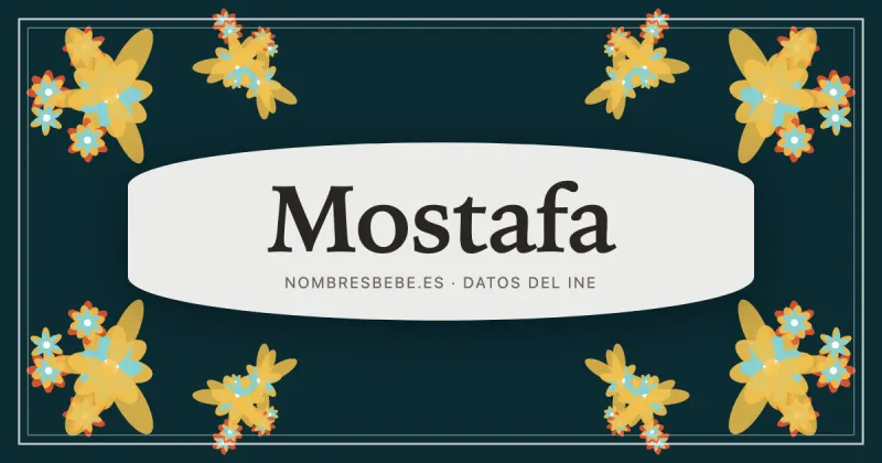 Mostafa, en una estampa ornamental de nombresbebe.es