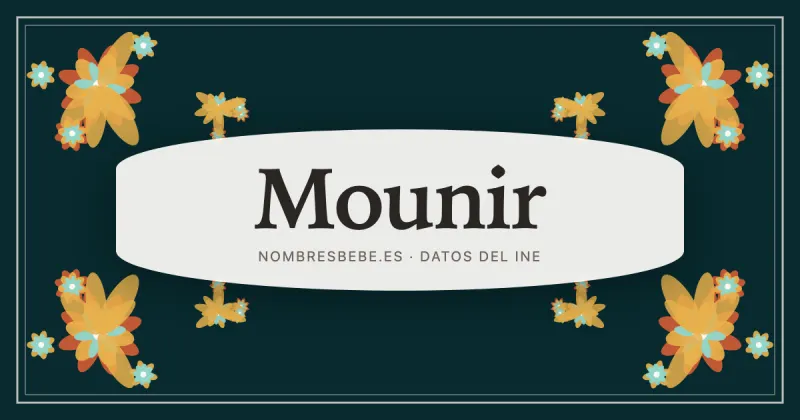 Mounir, en una estampa ornamental de nombresbebe.es