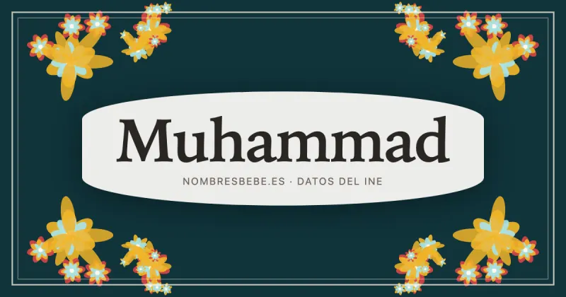 Muhammad, en una estampa ornamental de nombresbebe.es