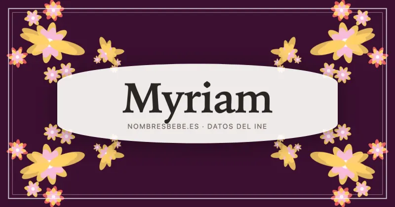 Myriam, en una estampa ornamental de nombresbebe.es
