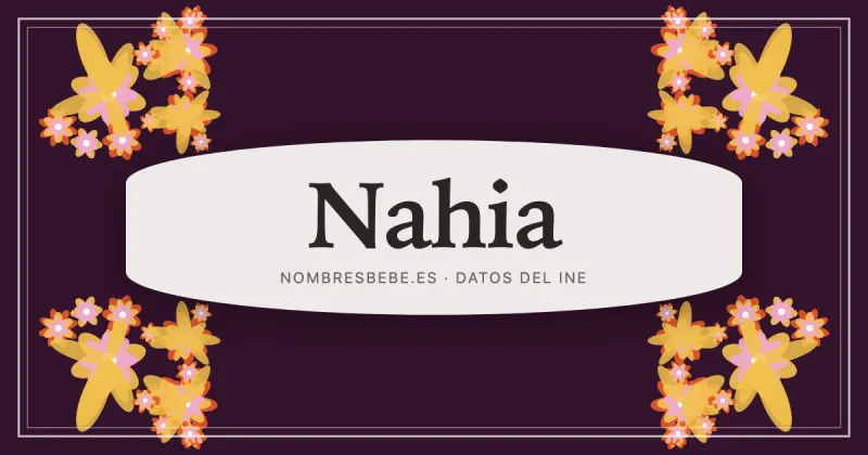 Nahia, en una estampa ornamental de nombresbebe.es