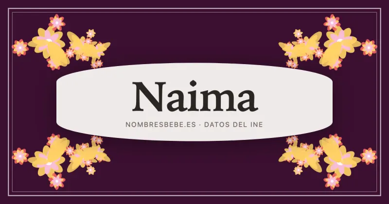 Naima, en una estampa ornamental de nombresbebe.es