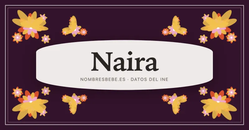 Naira, en una estampa ornamental de nombresbebe.es