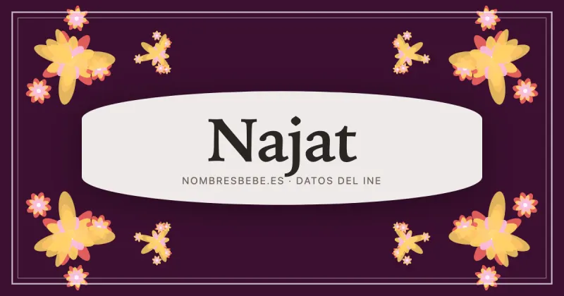 Najat, en una estampa ornamental de nombresbebe.es