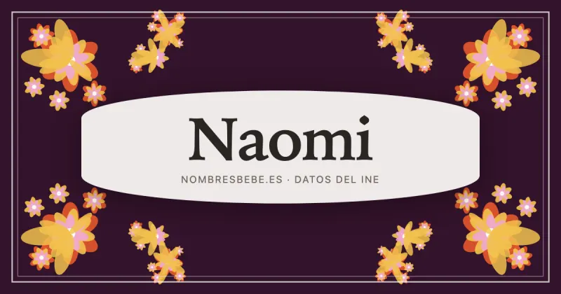 Naomi, en una estampa ornamental de nombresbebe.es