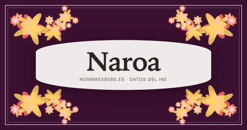Naroa, en una estampa ornamental de nombresbebe.es
