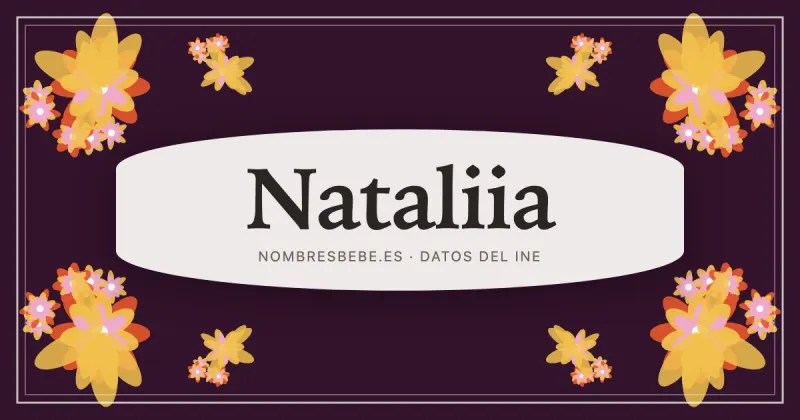 Nataliia, en una estampa ornamental de nombresbebe.es