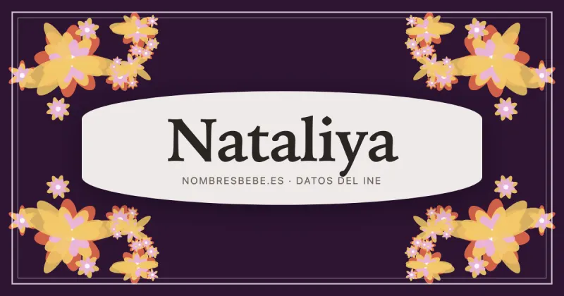 Nataliya, en una estampa ornamental de nombresbebe.es