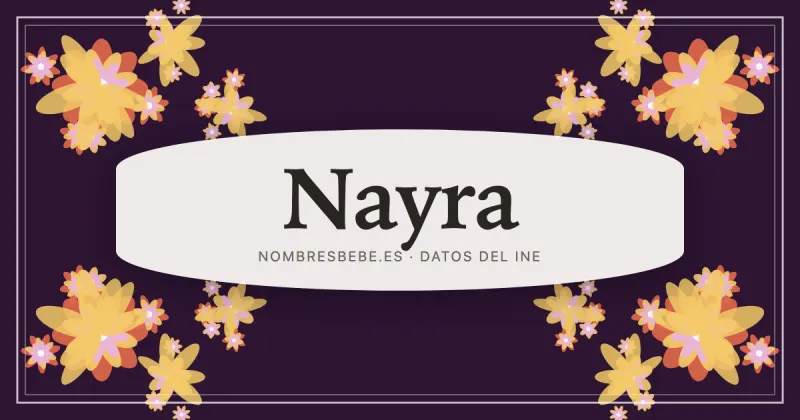 Nayra, en una estampa ornamental de nombresbebe.es