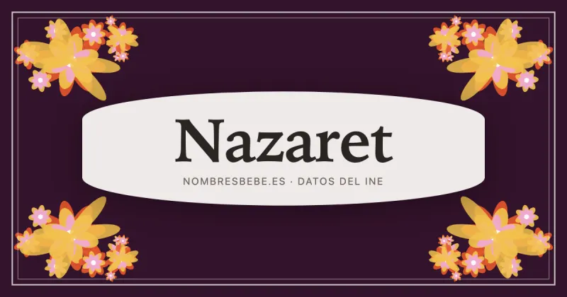 Nazaret, en una estampa ornamental de nombresbebe.es