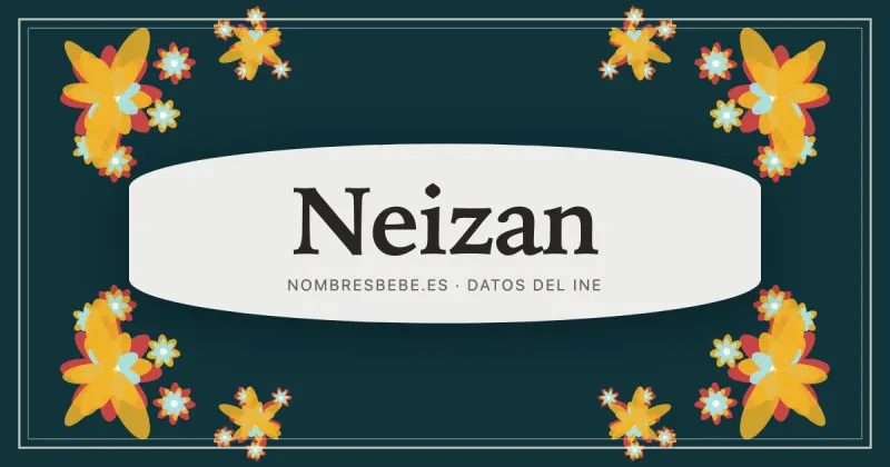 Neizan, en una estampa ornamental de nombresbebe.es