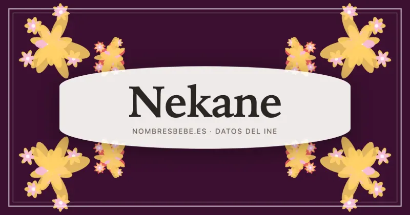 Nekane, en una estampa ornamental de nombresbebe.es