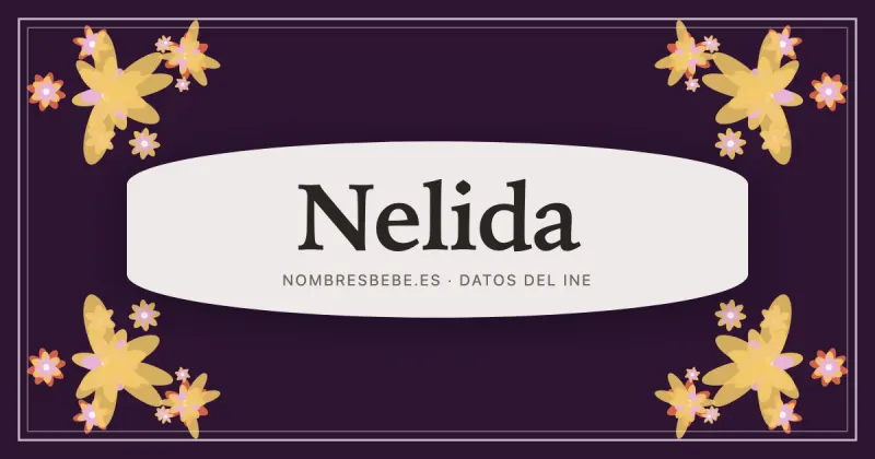 Nelida, en una estampa ornamental de nombresbebe.es