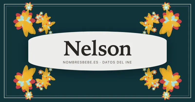 Nelson, en una estampa ornamental de nombresbebe.es