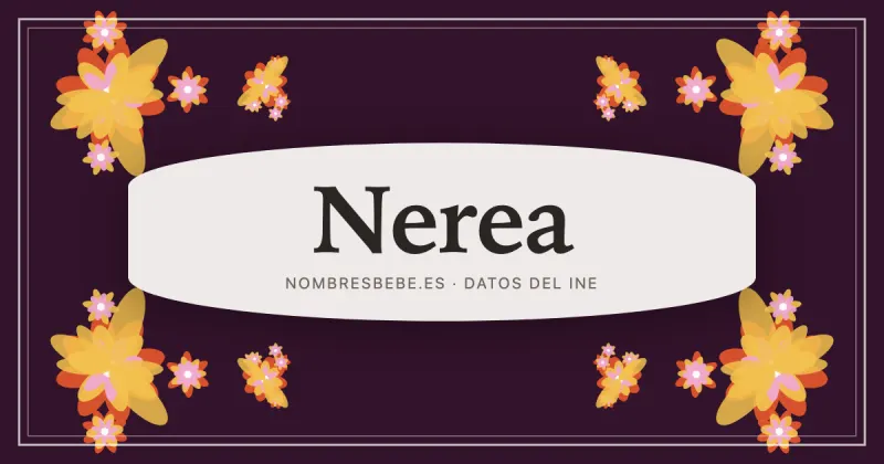 Nerea, en una estampa ornamental de nombresbebe.es