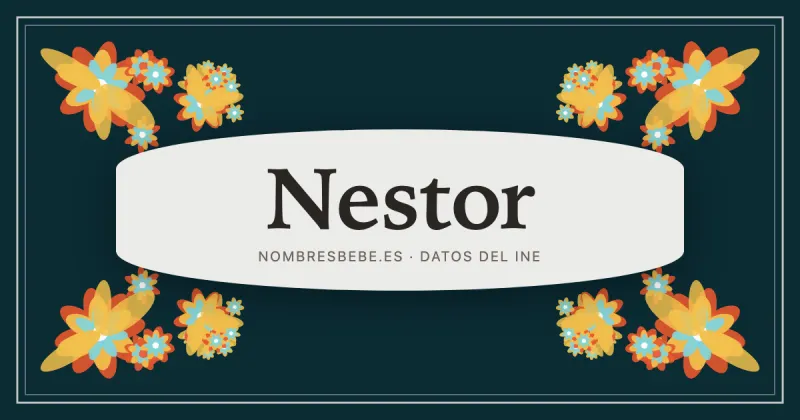 Nestor, en una estampa ornamental de nombresbebe.es