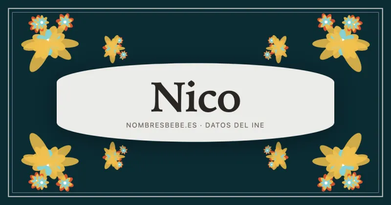 Nico, en una estampa ornamental de nombresbebe.es