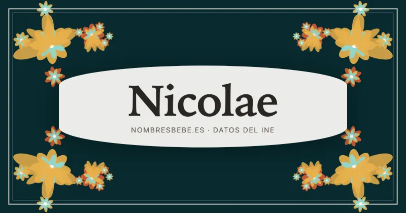 Nicolae, en una estampa ornamental de nombresbebe.es