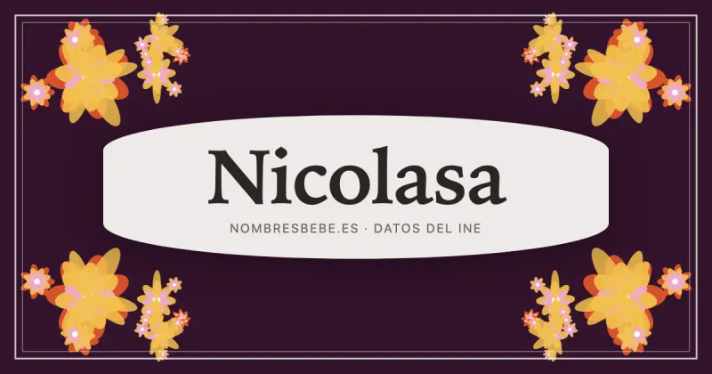 Nicolasa, en una estampa ornamental de nombresbebe.es