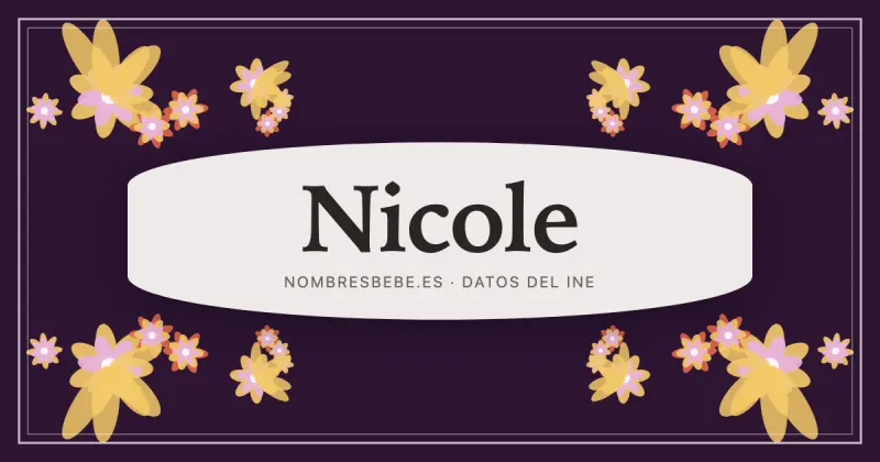 Nicole, en una estampa ornamental de nombresbebe.es