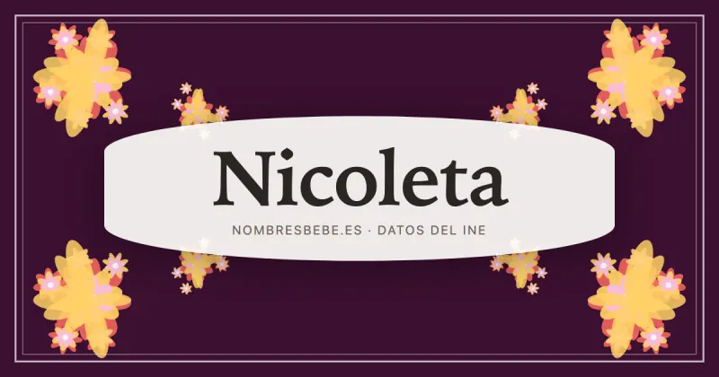 Nicoleta, en una estampa ornamental de nombresbebe.es