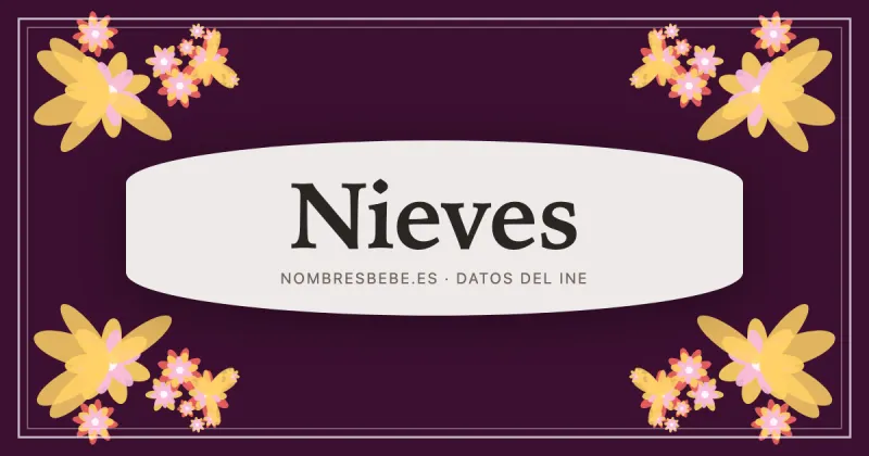 Nieves, en una estampa ornamental de nombresbebe.es