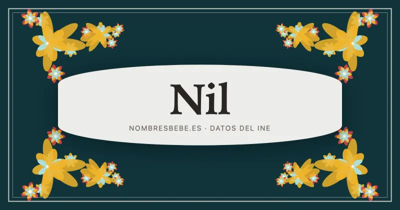 Nil, en una estampa ornamental de nombresbebe.es