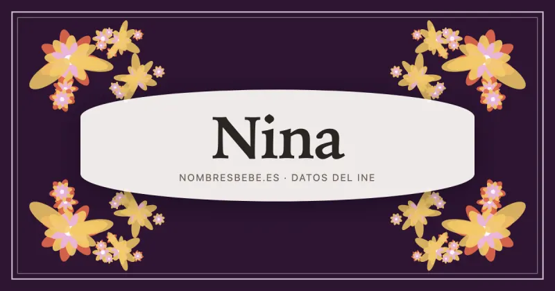 Nina, en una estampa ornamental de nombresbebe.es