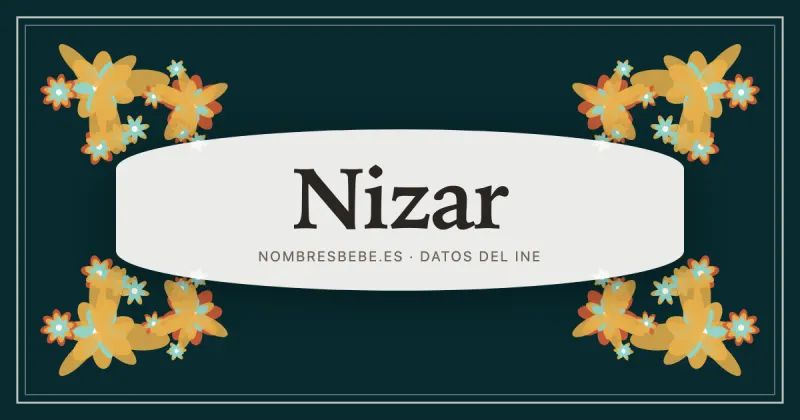 Nizar, en una estampa ornamental de nombresbebe.es