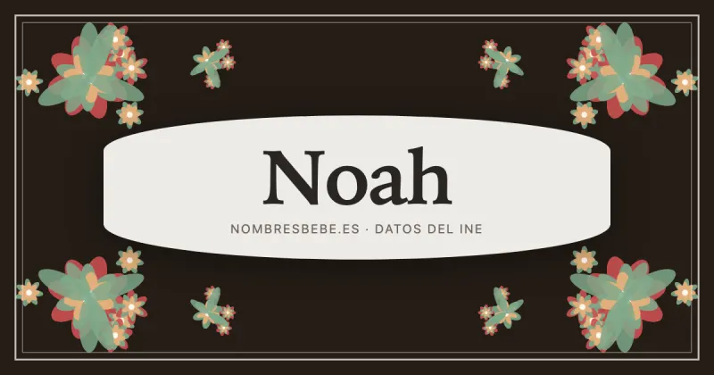 Noah, en una estampa ornamental de nombresbebe.es