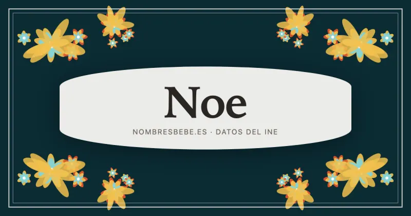 Noe, en una estampa ornamental de nombresbebe.es