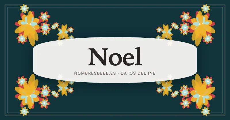Noel, en una estampa ornamental de nombresbebe.es