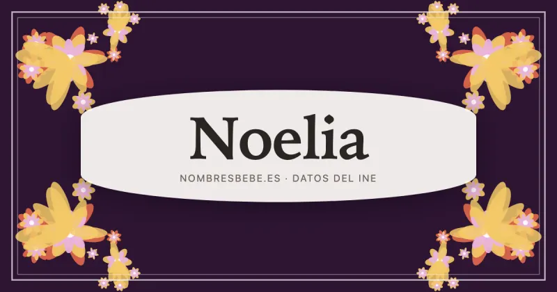 Noelia, en una estampa ornamental de nombresbebe.es