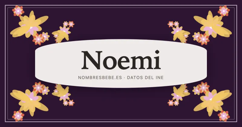 Noemi, en una estampa ornamental de nombresbebe.es