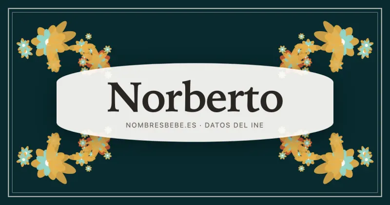 Norberto, en una estampa ornamental de nombresbebe.es