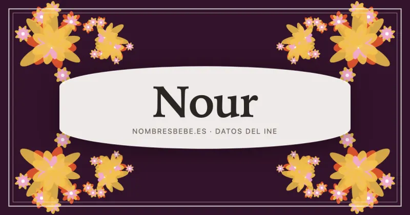 Nour, en una estampa ornamental de nombresbebe.es