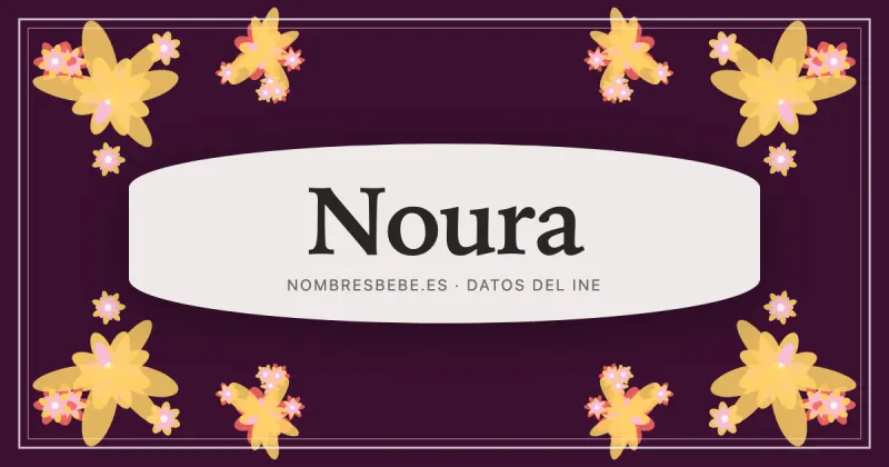 Noura, en una estampa ornamental de nombresbebe.es