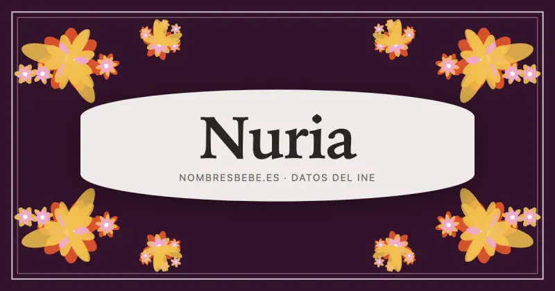 Nuria, en una estampa ornamental de nombresbebe.es