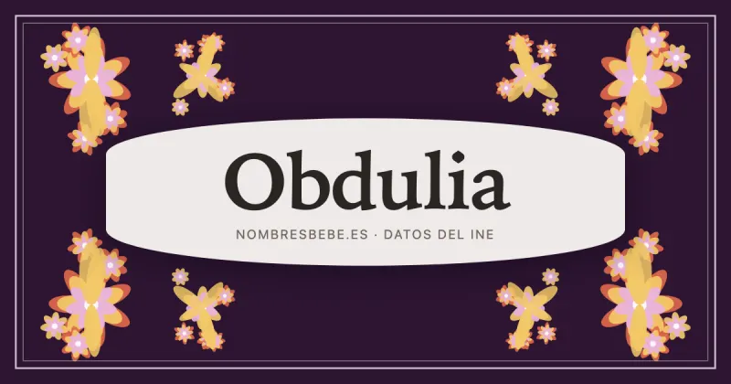 Obdulia, en una estampa ornamental de nombresbebe.es