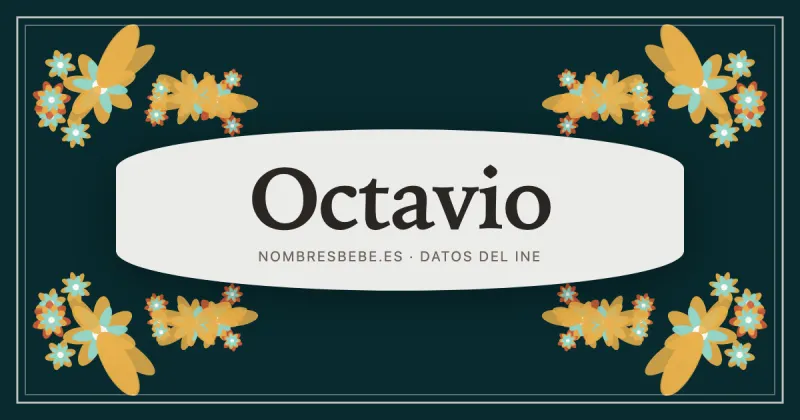 Octavio, en una estampa ornamental de nombresbebe.es