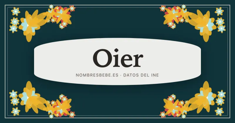 Oier, en una estampa ornamental de nombresbebe.es