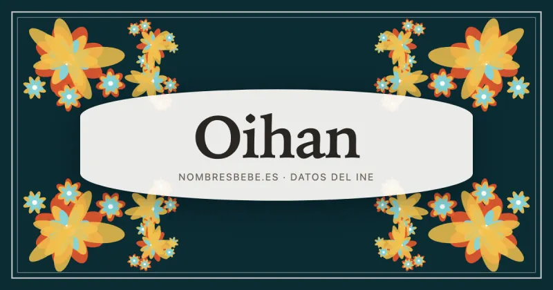 Oihan, en una estampa ornamental de nombresbebe.es