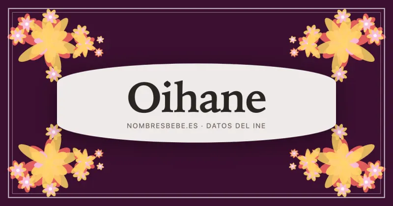 Oihane, en una estampa ornamental de nombresbebe.es