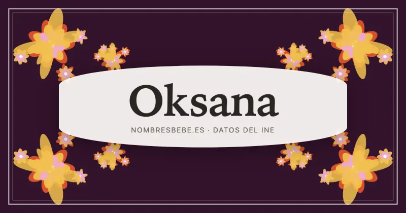Oksana, en una estampa ornamental de nombresbebe.es